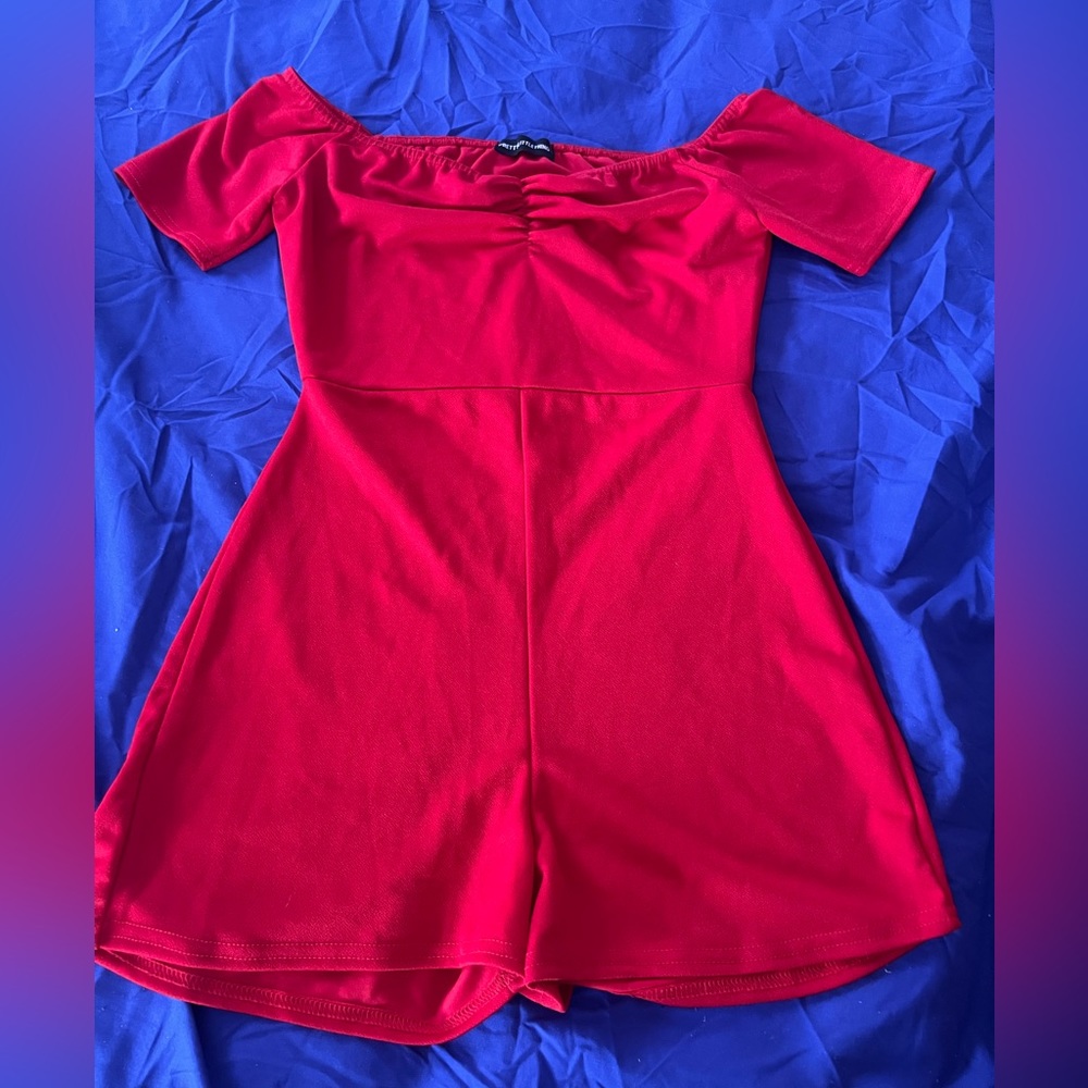 PLT red romper small  size 8  never worn